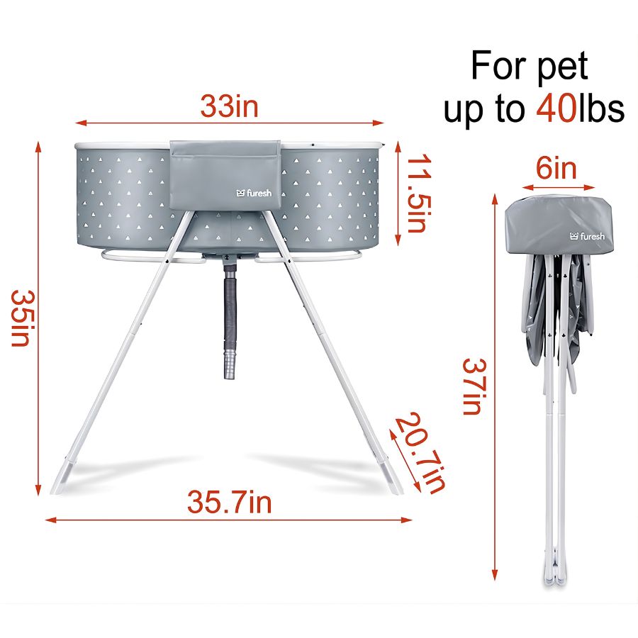 Portable Elevated Folding Dog Bath Tub